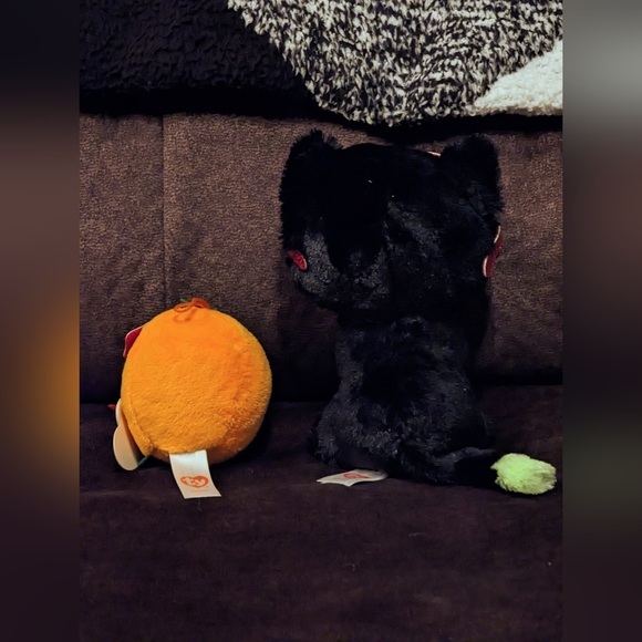 TY Halloween Cat & Pumpkin Punkin Spooky Festive Fall - Picture 2 of 3